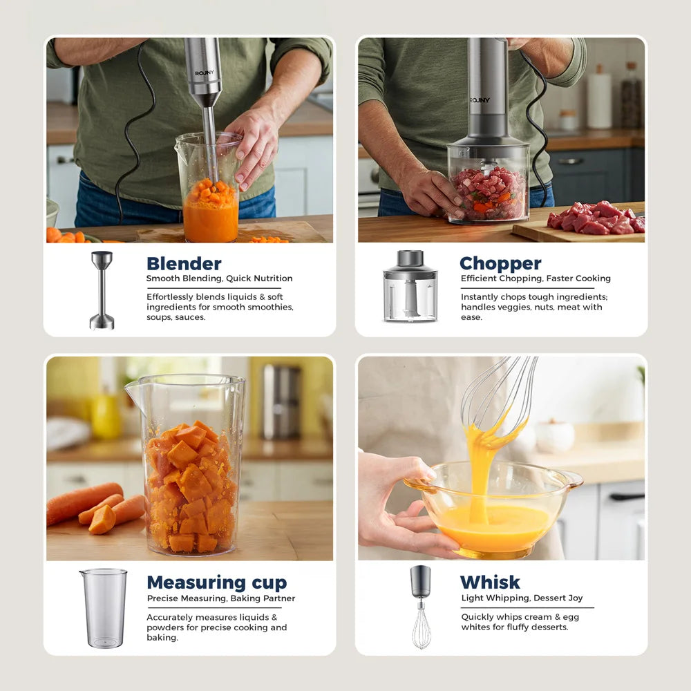 GoFresh 4-in-1 Hand Blender Set